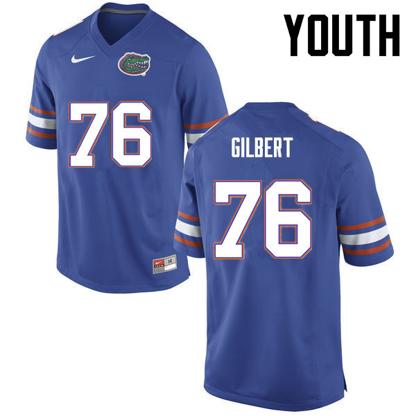 Youth Florida Gators #76 Marcus Gilbert College Football Jerseys-Blue - Click Image to Close